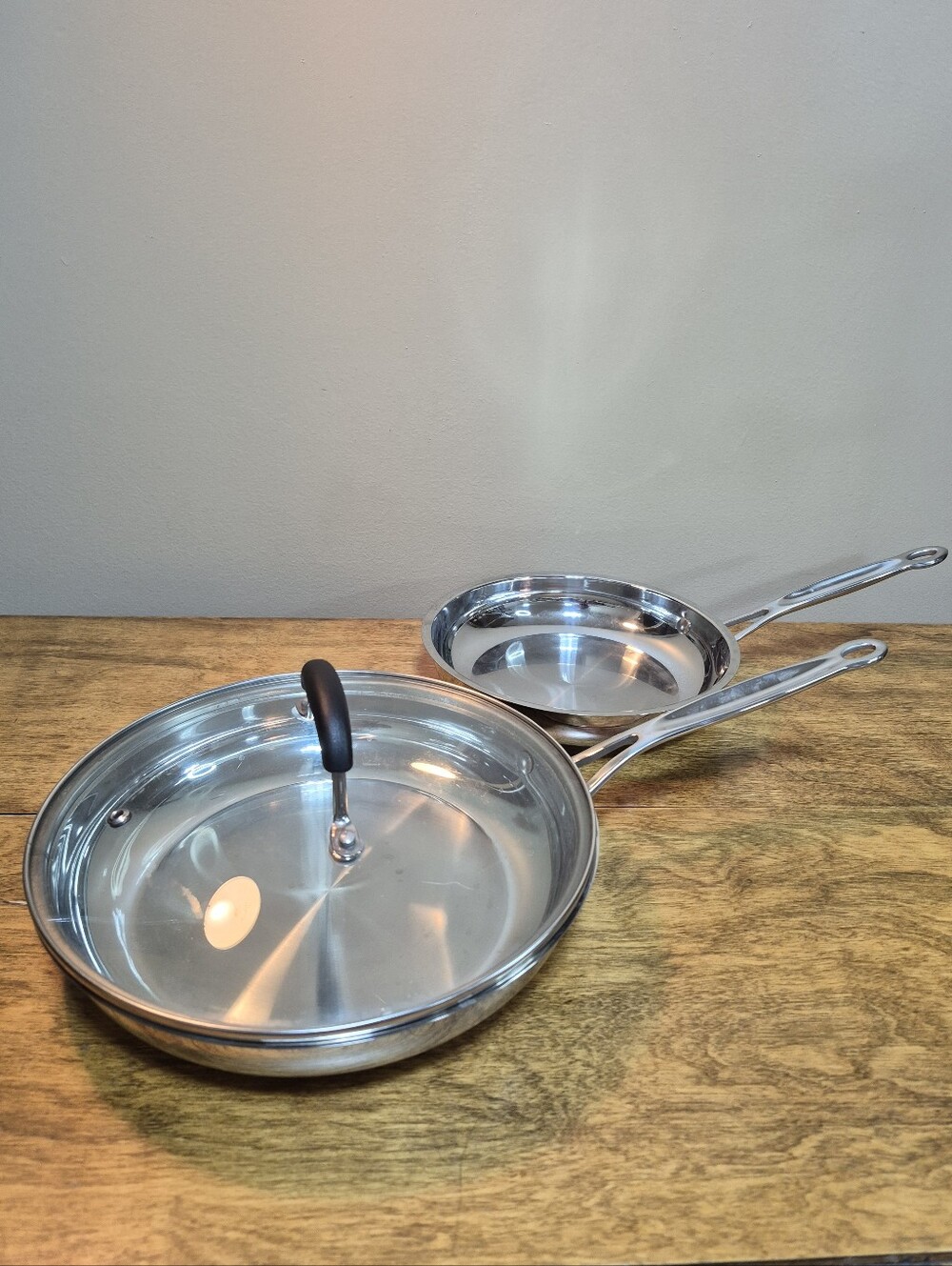 CUISINART Stainless Steel Sauté Pan with Lid and Open Skillet, Set of 2